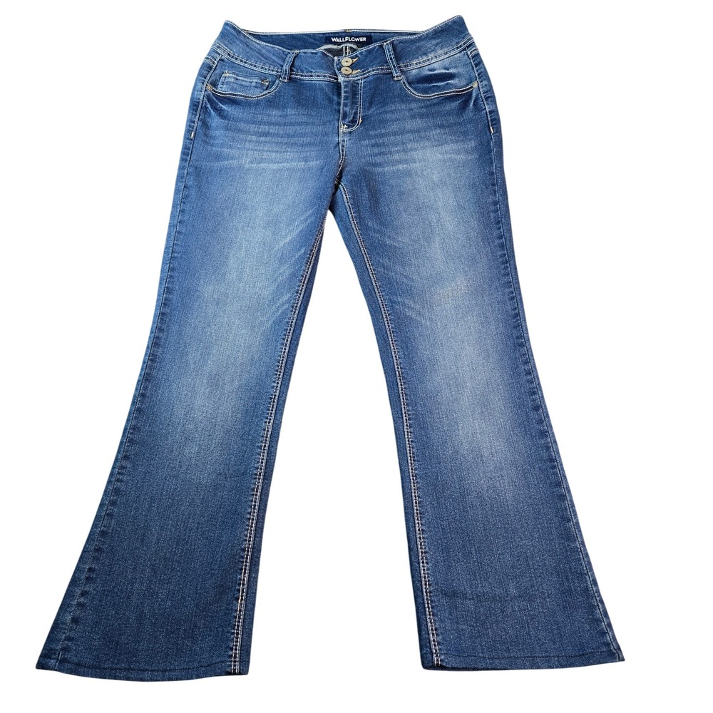 WallFlower Luscious Curvy Fit Womens Bootcut Jeans Medium Wash Size 13 WBM10427B